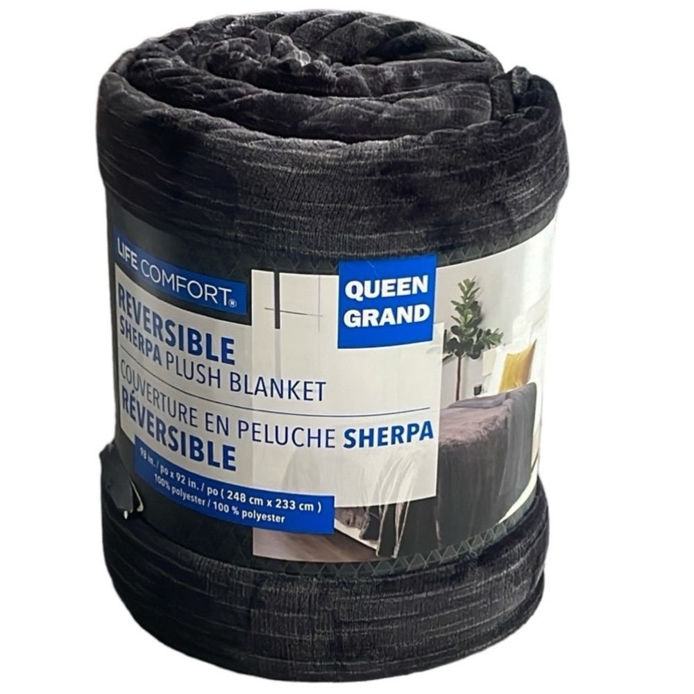Life Comfort - Reversible Sherpa Plush Blanket